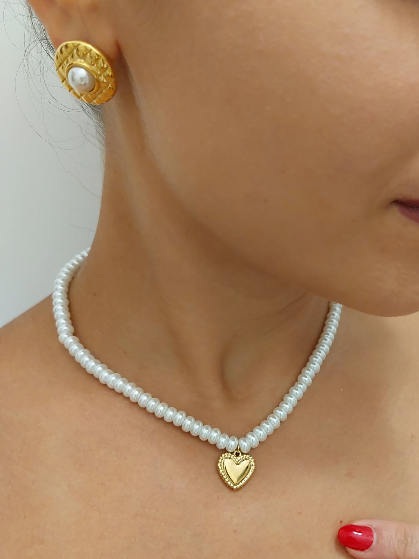 Collana Pearl Heart