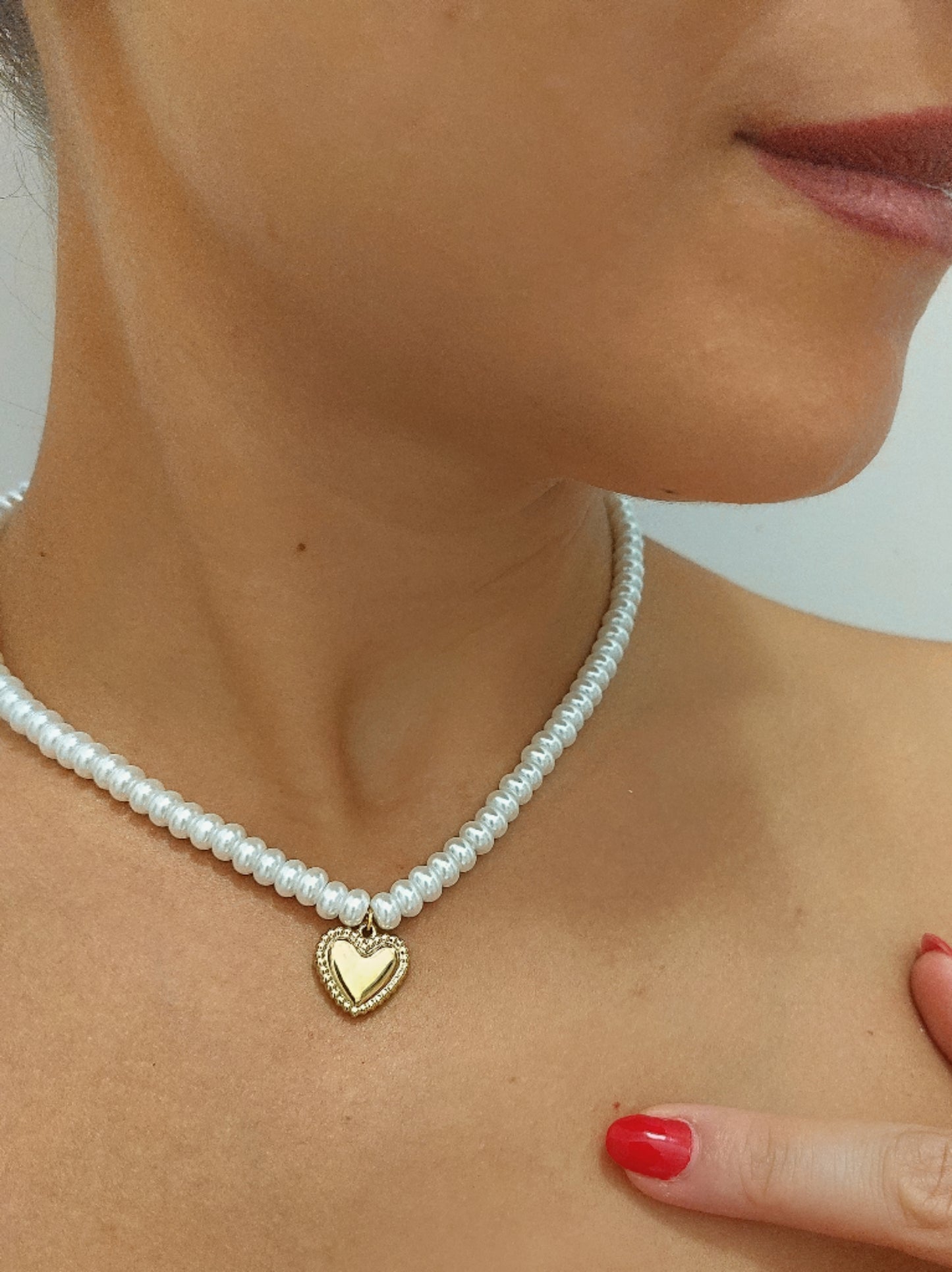 Collana Pearl Heart